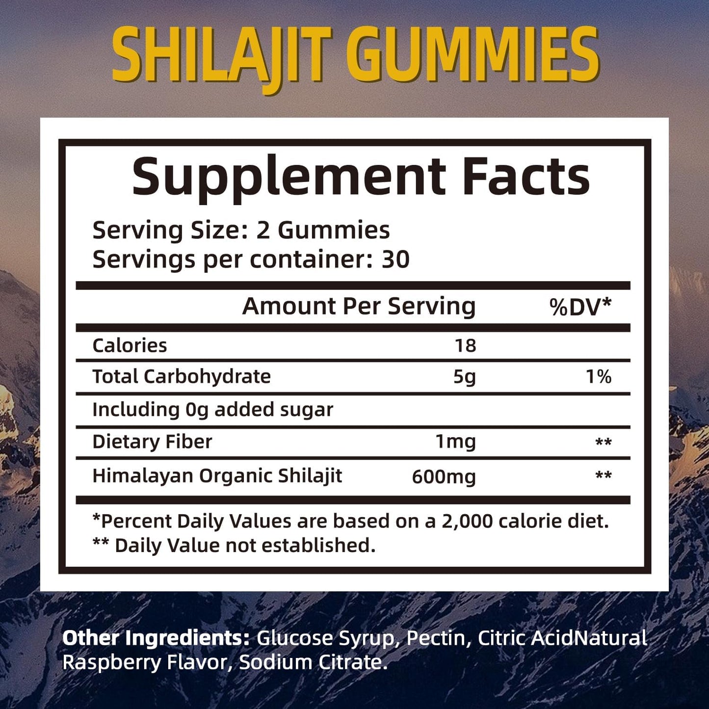 Gummies de résine de Shilajit pur de l'Himalaya