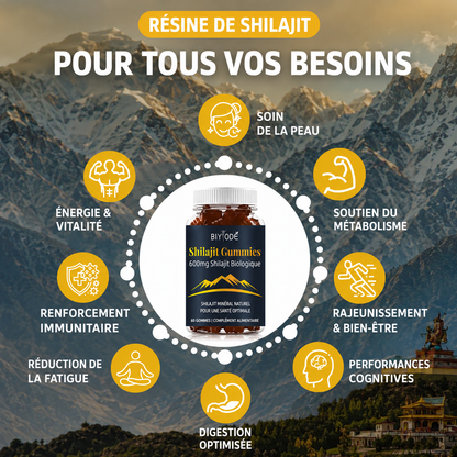 Gummies de résine de Shilajit pur de l'Himalaya