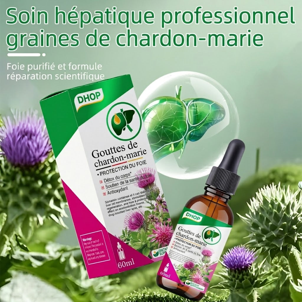 Gouttes de chardon-Marie pour la protection du foie