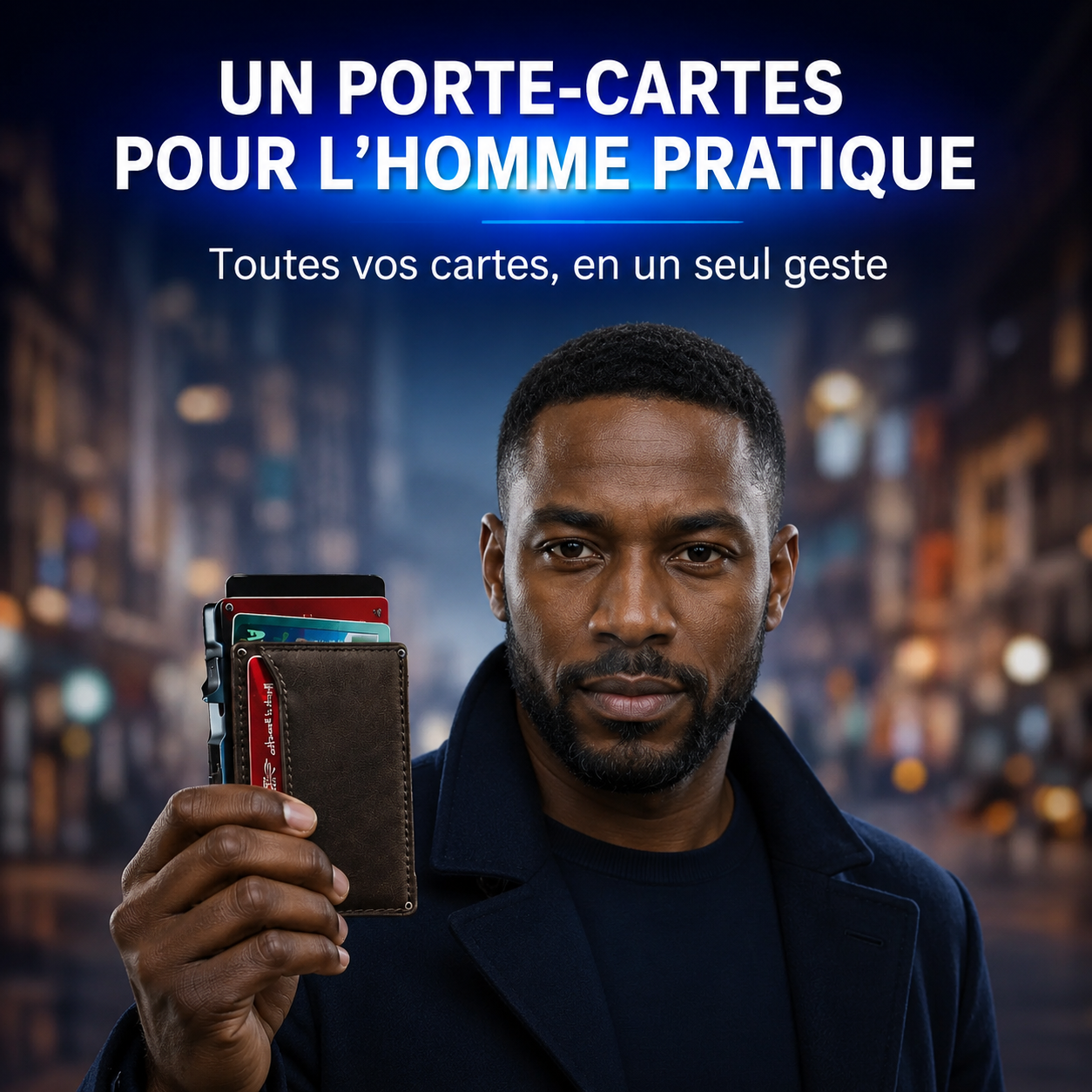Portefeuille Homme Compact avec Protection RFID