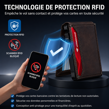 Portefeuille Homme Compact avec Protection RFID