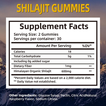 Gummies de résine de Shilajit pur de l'Himalaya