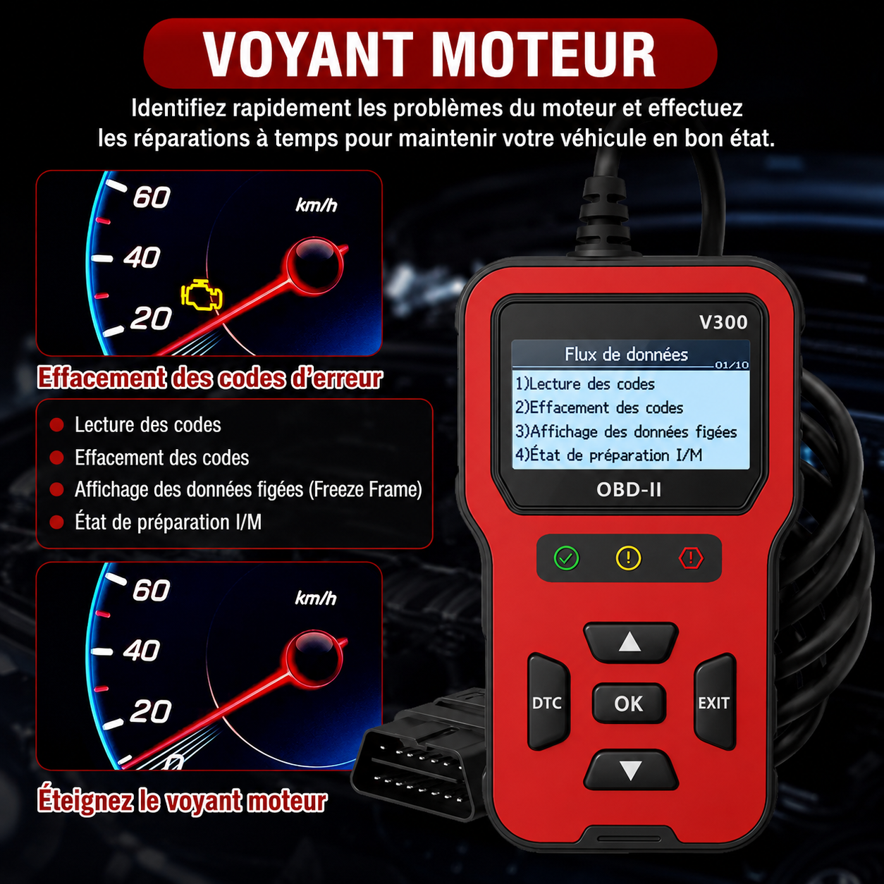 Scanner OBD2 pour voiture - Outil de diagnostic automobile