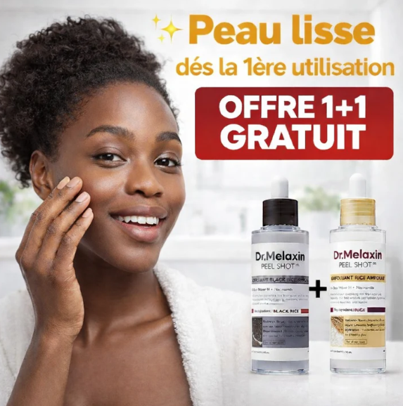 DR.MELAXIN Peel Shot Duo- Ampoule exfoliante au riz noir Shot