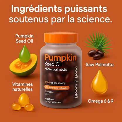 Gélules d'huile de pépins courge