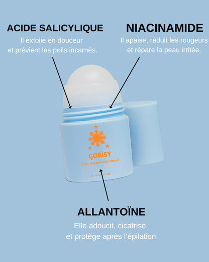 Roll-On Anti Poils Incarnés™ – Barbe, Visage, Maillot et Corps
