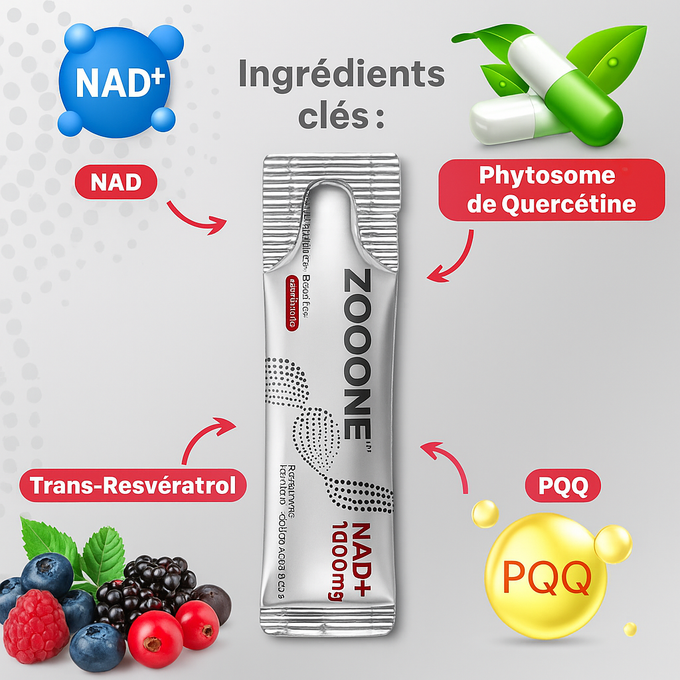 Zooone - Supplément NAD nicotinamide riboside pour femme et homme