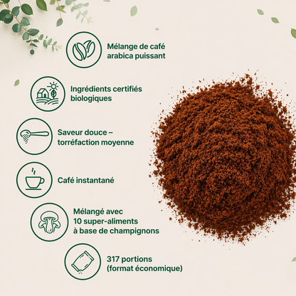 Café aux champignons en poudre pour transformez votre corps