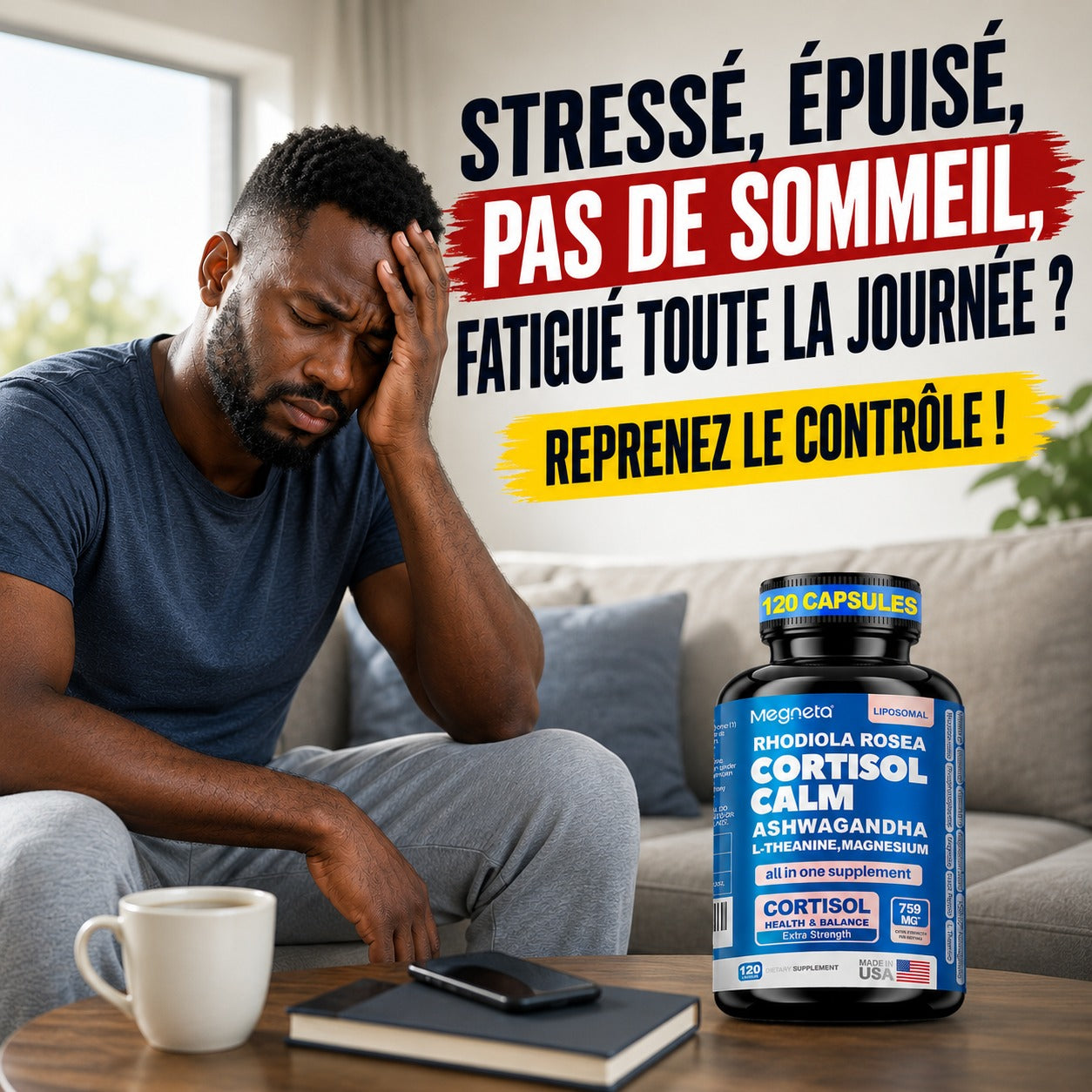 Complément Alimentaire 16 en 1 pour le Cortisol