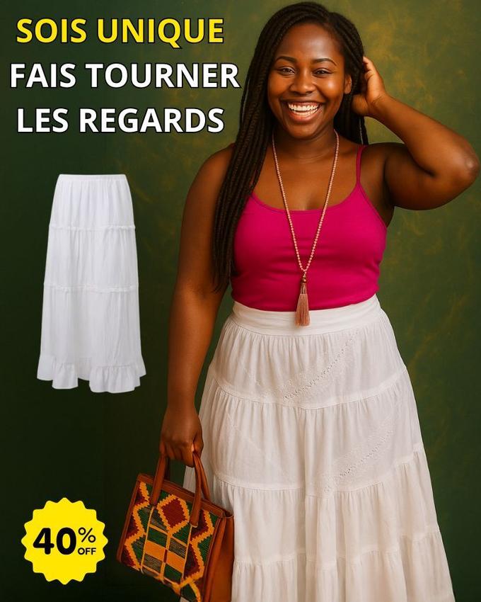 White maxi skirt Taille Standard