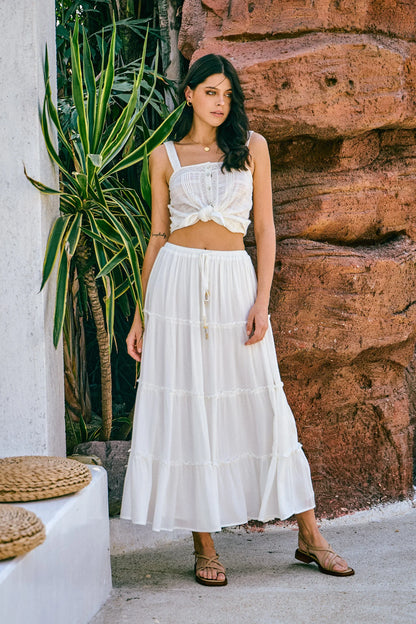 White maxi skirt Taille Standard